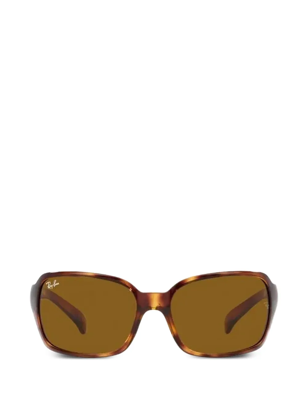 Ray-Ban tortoiseshell-effect rectangle-frame sunglasses - Marrone