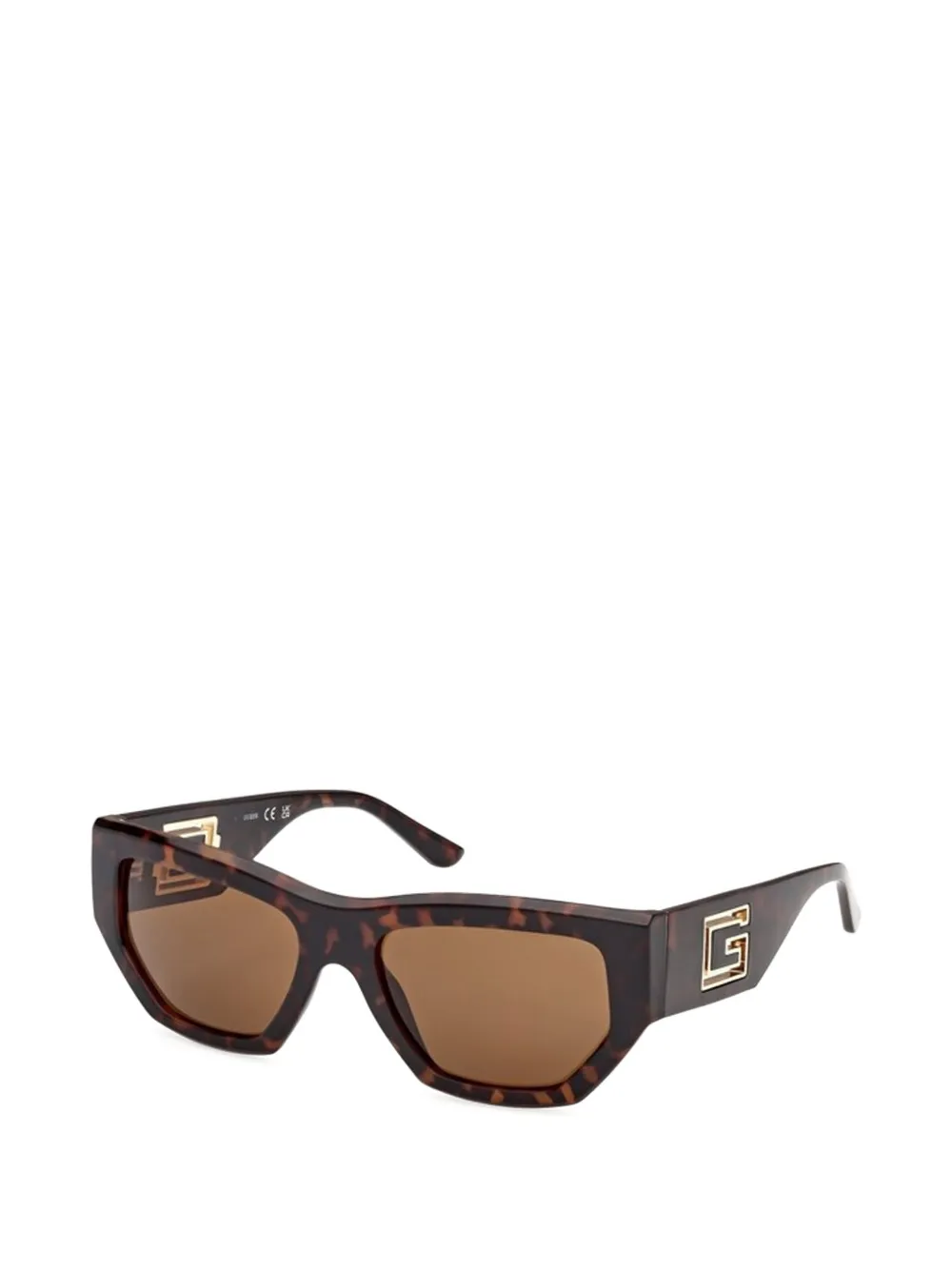 GUESS EYEWEAR rectangle-frame sunglasses - Marrone