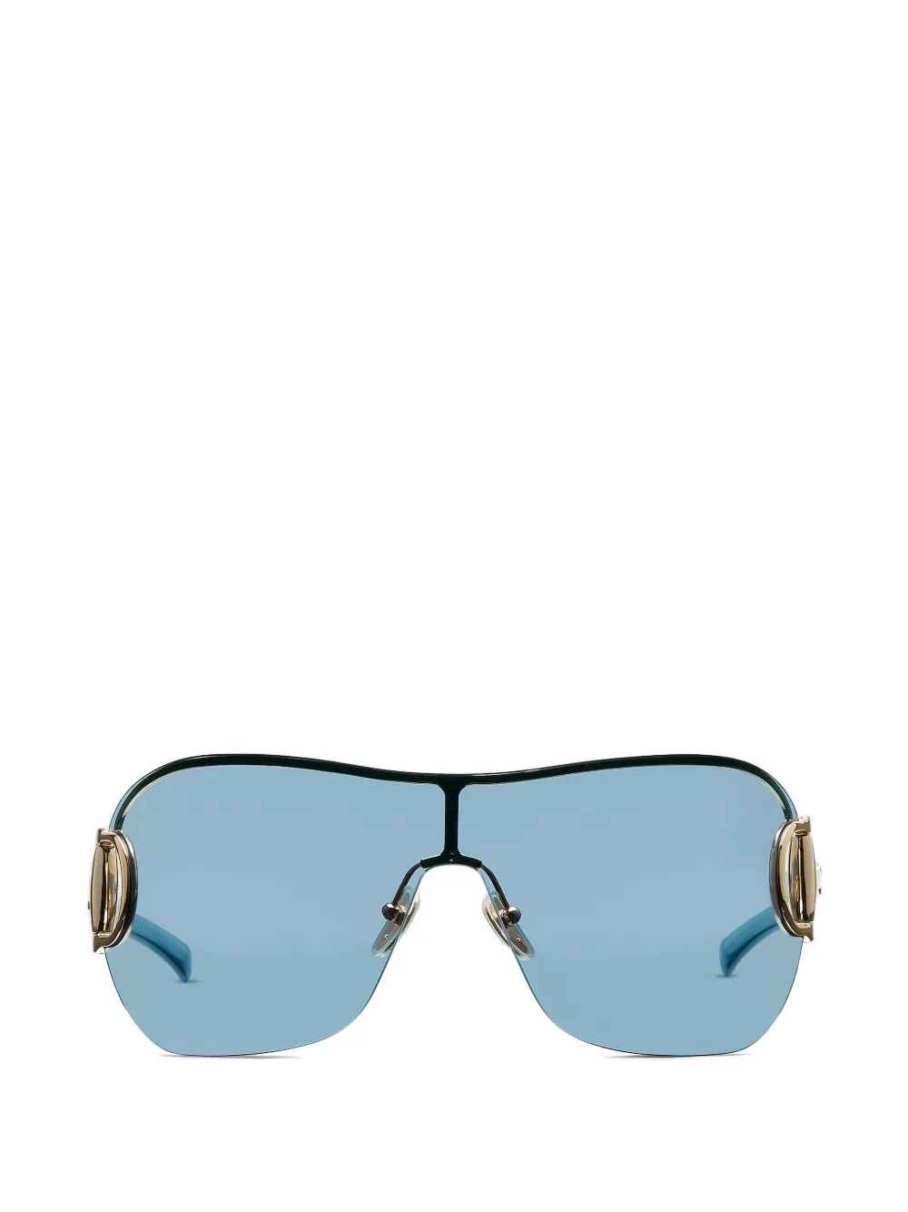 Gucci frameless mask sunglasses - Blau