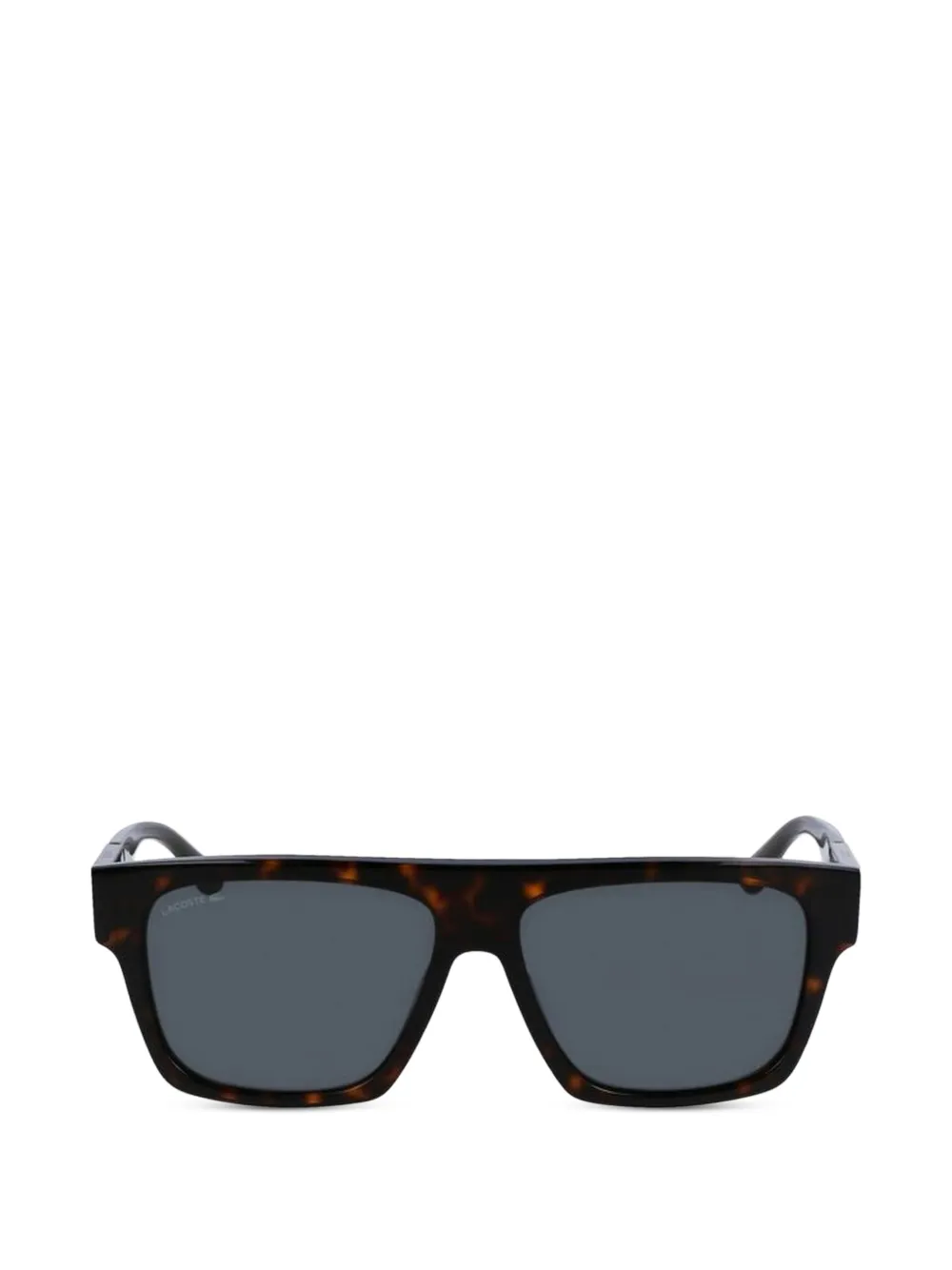 Lacoste tortoiseshell-effect square-frame sunglasses - Marrone