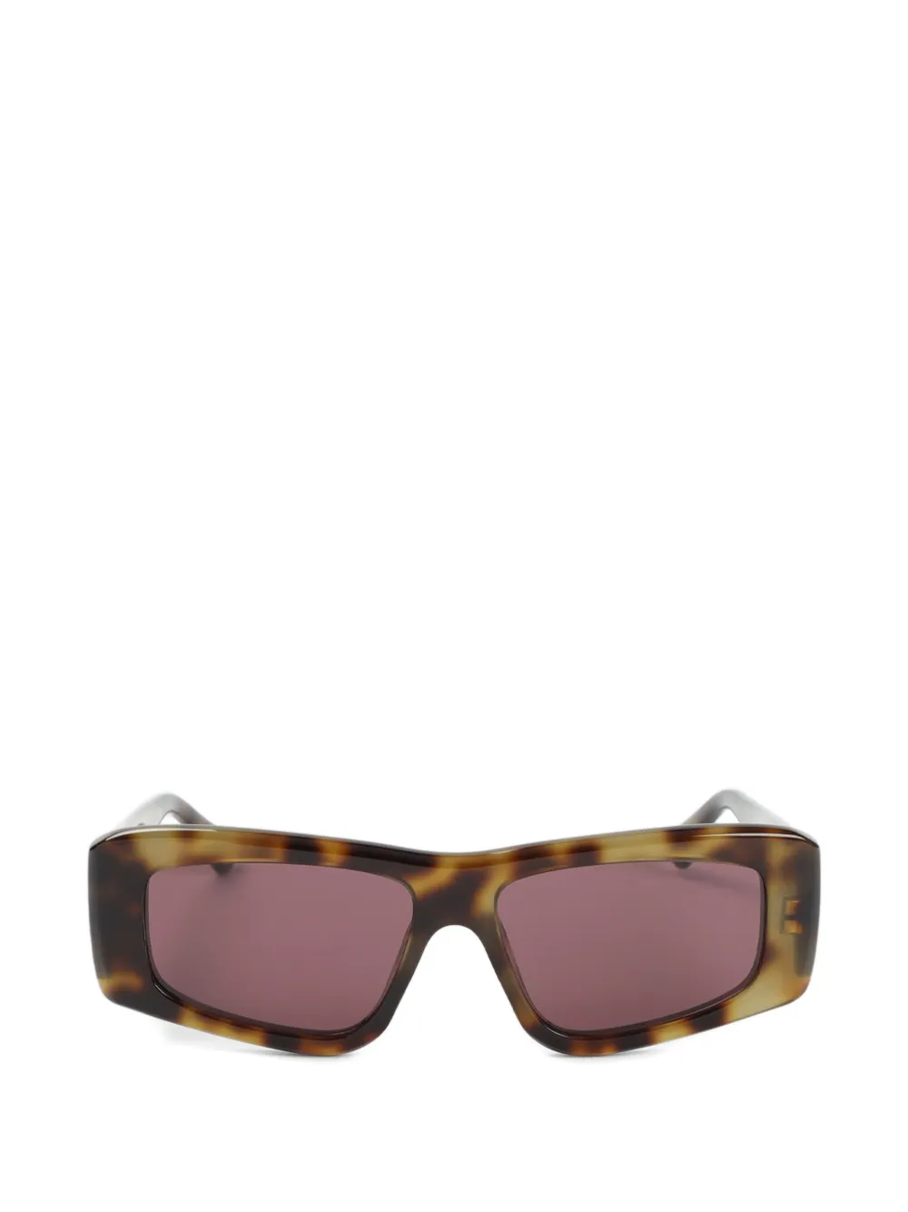 Chloé Eyewear tortoiseshell-effect geometric-frame sunglasses - Marrone