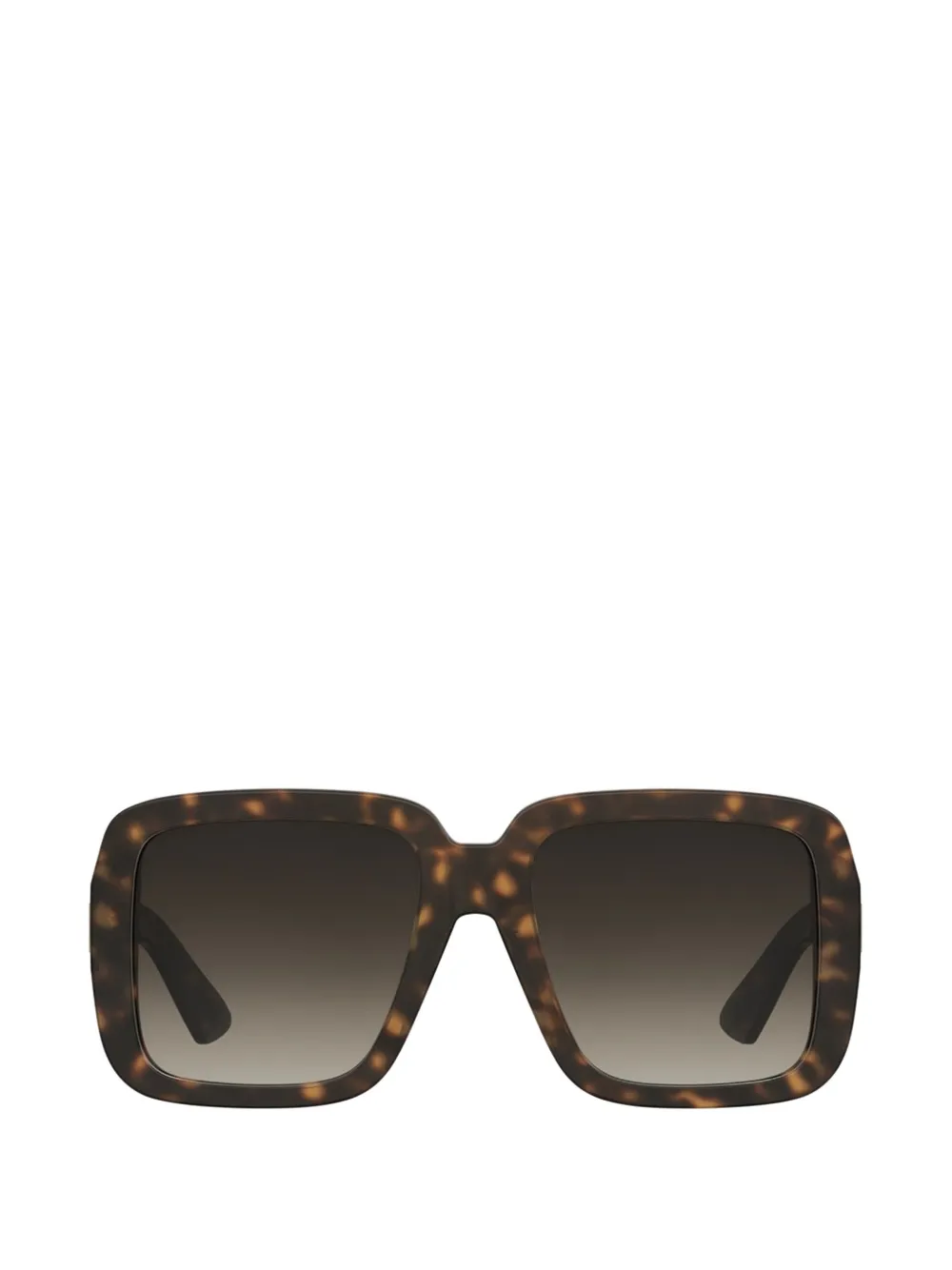 Moschino tortoiseshell-effect square-frame sunglasses - Marrone