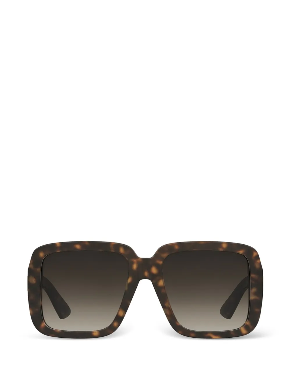Moschino tortoiseshell-effect square-frame sunglasses - Marrone
