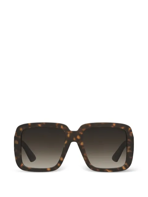 Moschino lentes de sol con armazón cuadrada estilo carey