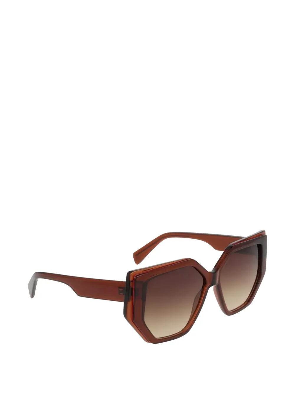 LIU JO geometric-frame sunglasses - Braun