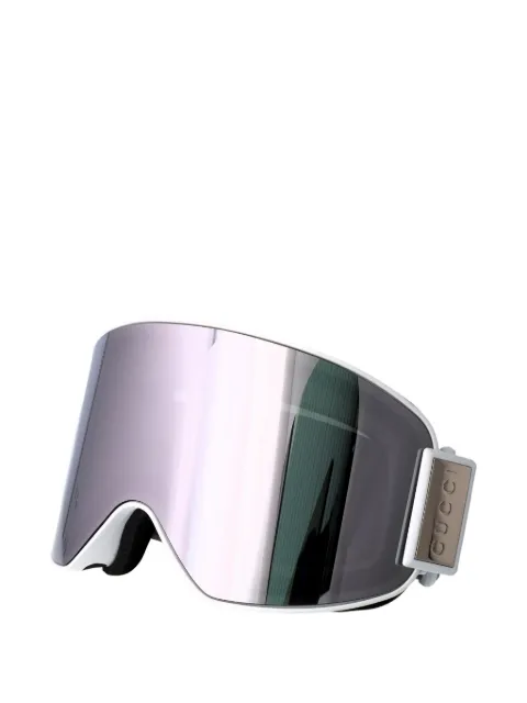 Gucci Eyewear logo-detail mirrored ski googles