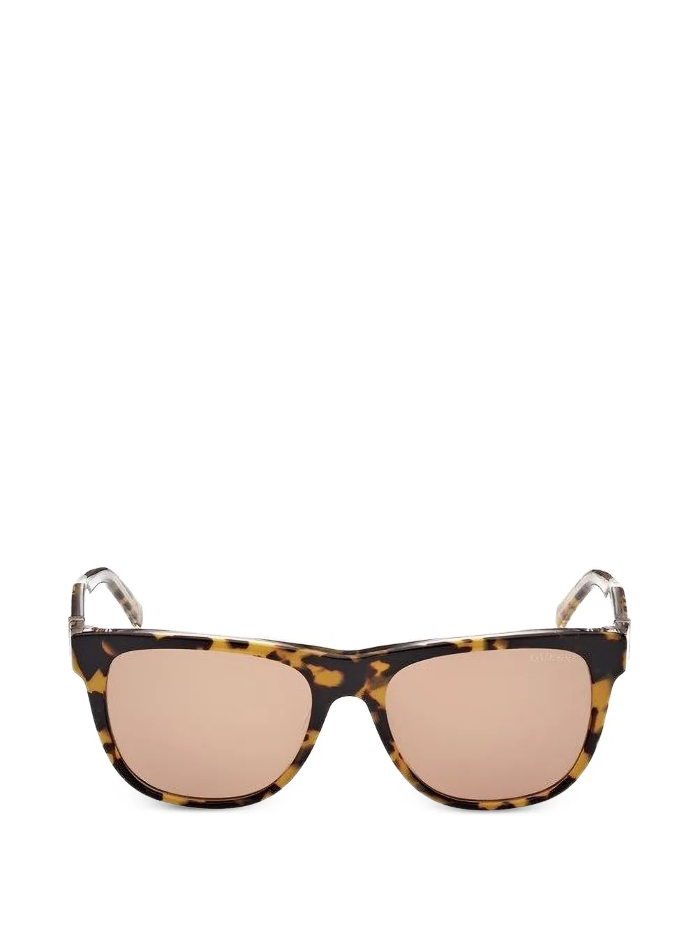GUESS USA tortoiseshell-effect rectangle-frame sunglasses - Marrone