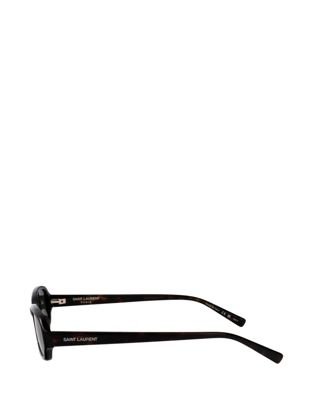 Saint Laurent Eyewear Erin zonnebril met rechthoekig montuur Bruin