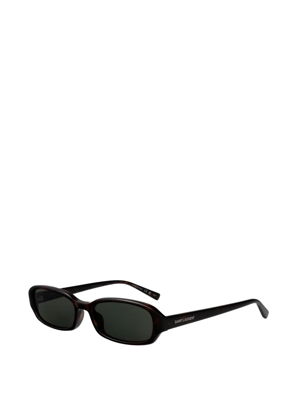 Saint Laurent Eyewear Erin zonnebril met rechthoekig montuur Bruin