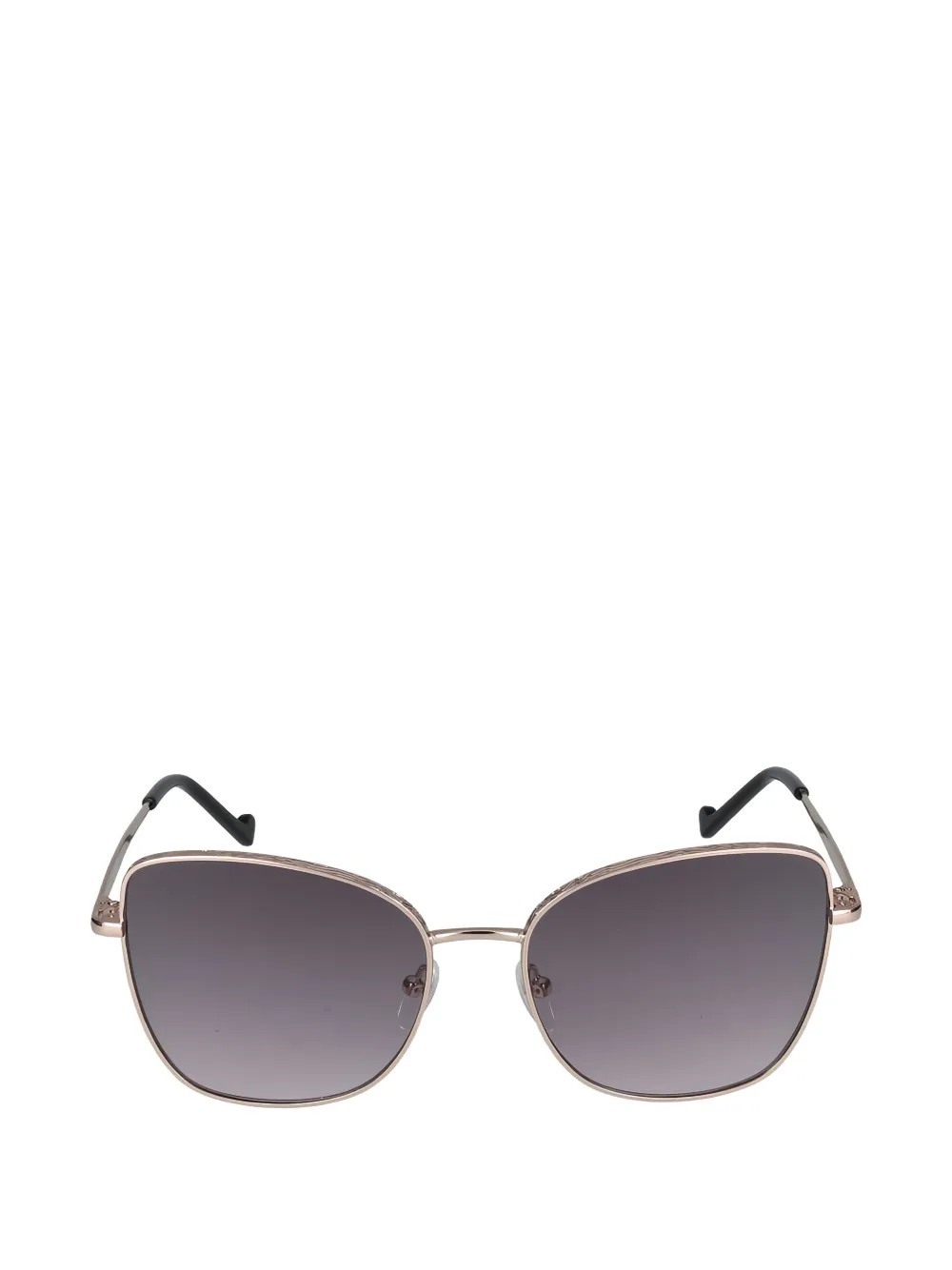 LIU JO engraved-frame geometric-frame sunglasses - Rosa