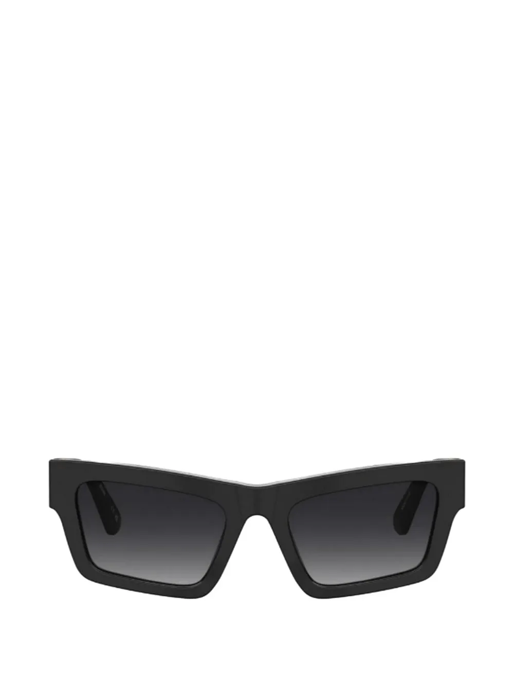 Moschino Eyewear logo-plaque rectangle-frame sunglasses - Nero