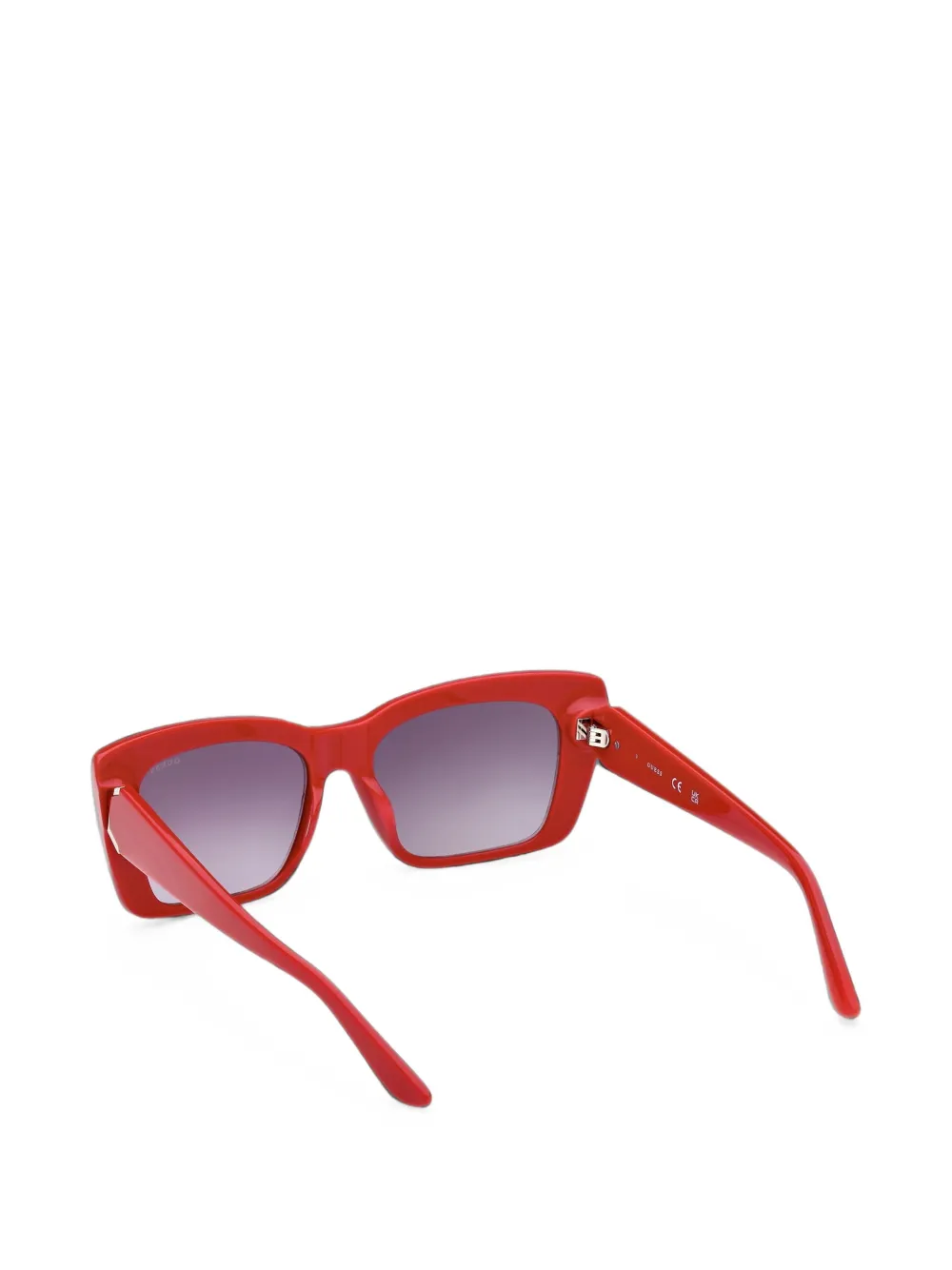 GUESS EYEWEAR Zonnebril met geometrisch montuur Rood