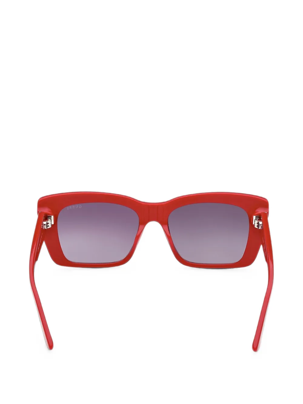 GUESS EYEWEAR Zonnebril met geometrisch montuur Rood