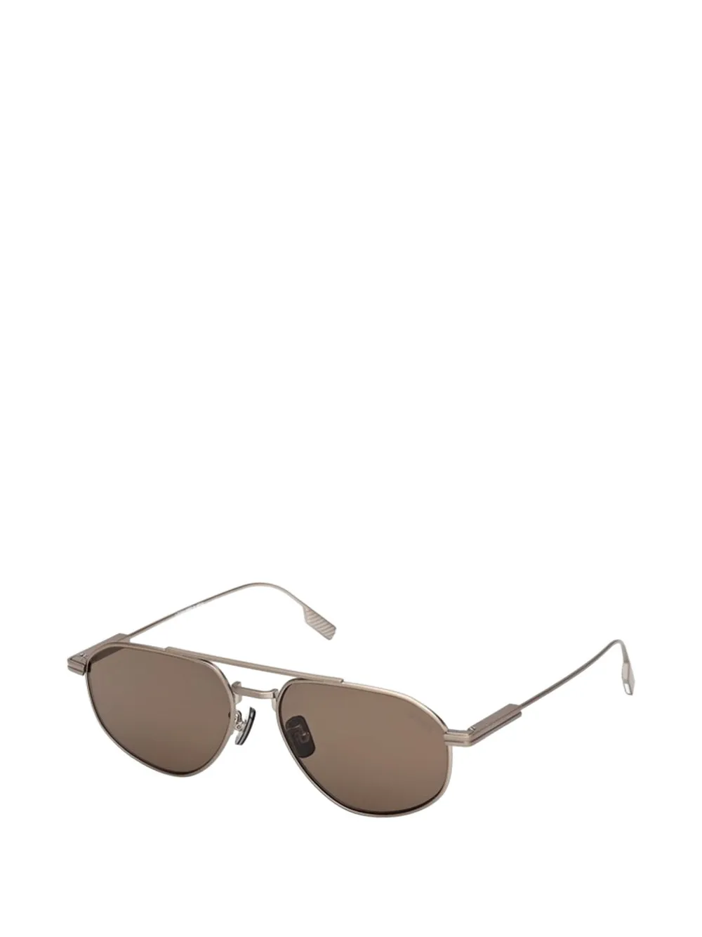 Zegna double-bridge pilot sunglasses - Grigio
