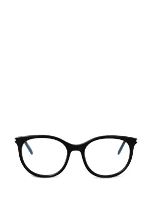 Gucci Eyewear ウェブストライプ スクエアメガネフレーム | ブラック 