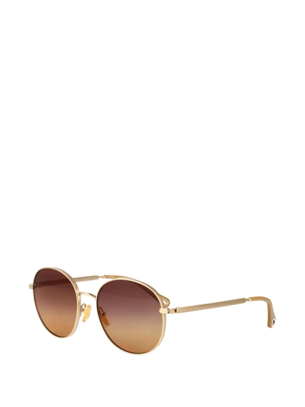 Chloé Eyewear Zonnebril met rond montuur Goud