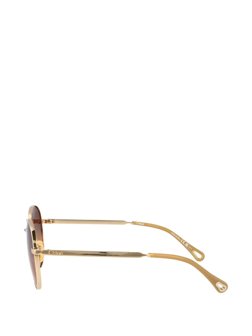 Chloé Eyewear Zonnebril met rond montuur Goud