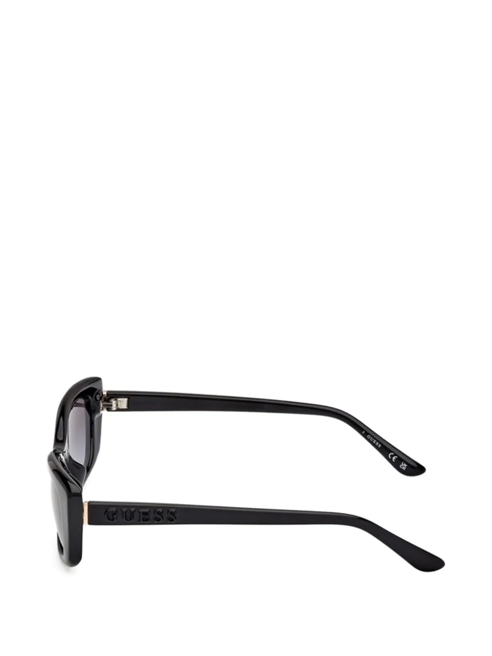 GUESS EYEWEAR Zonnebril met cat-eye montuur en logo-reliëf Zwart