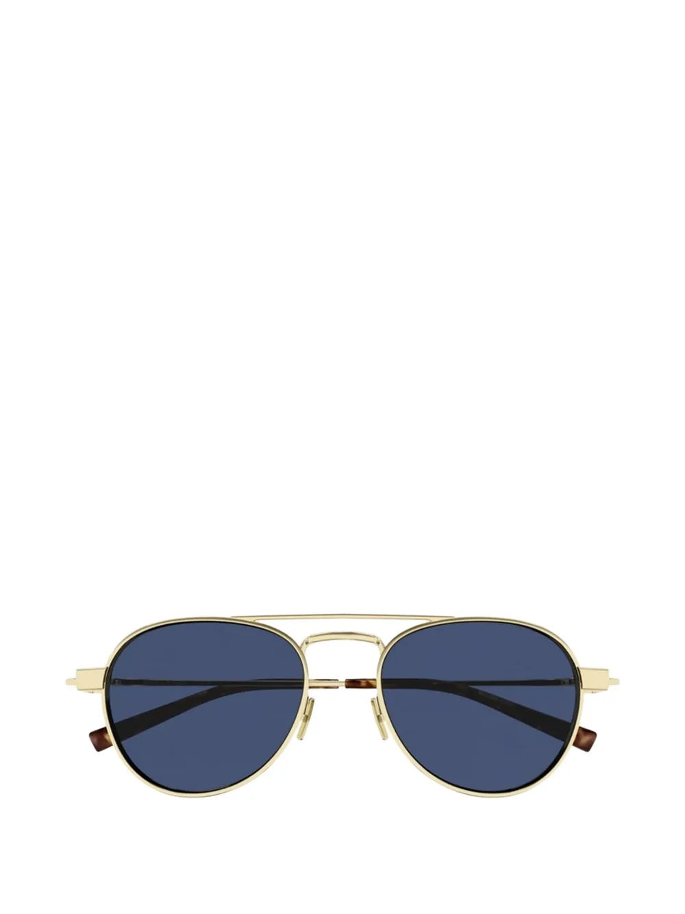 Saint Laurent double-bridge pilot-frame sunglasses - Gold