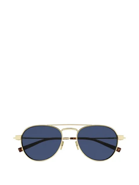 Saint Laurent double-bridge pilot-frame sunglasses