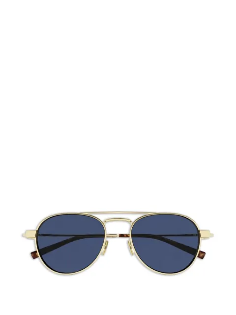 Saint Laurent double-bridge pilot-frame sunglasses