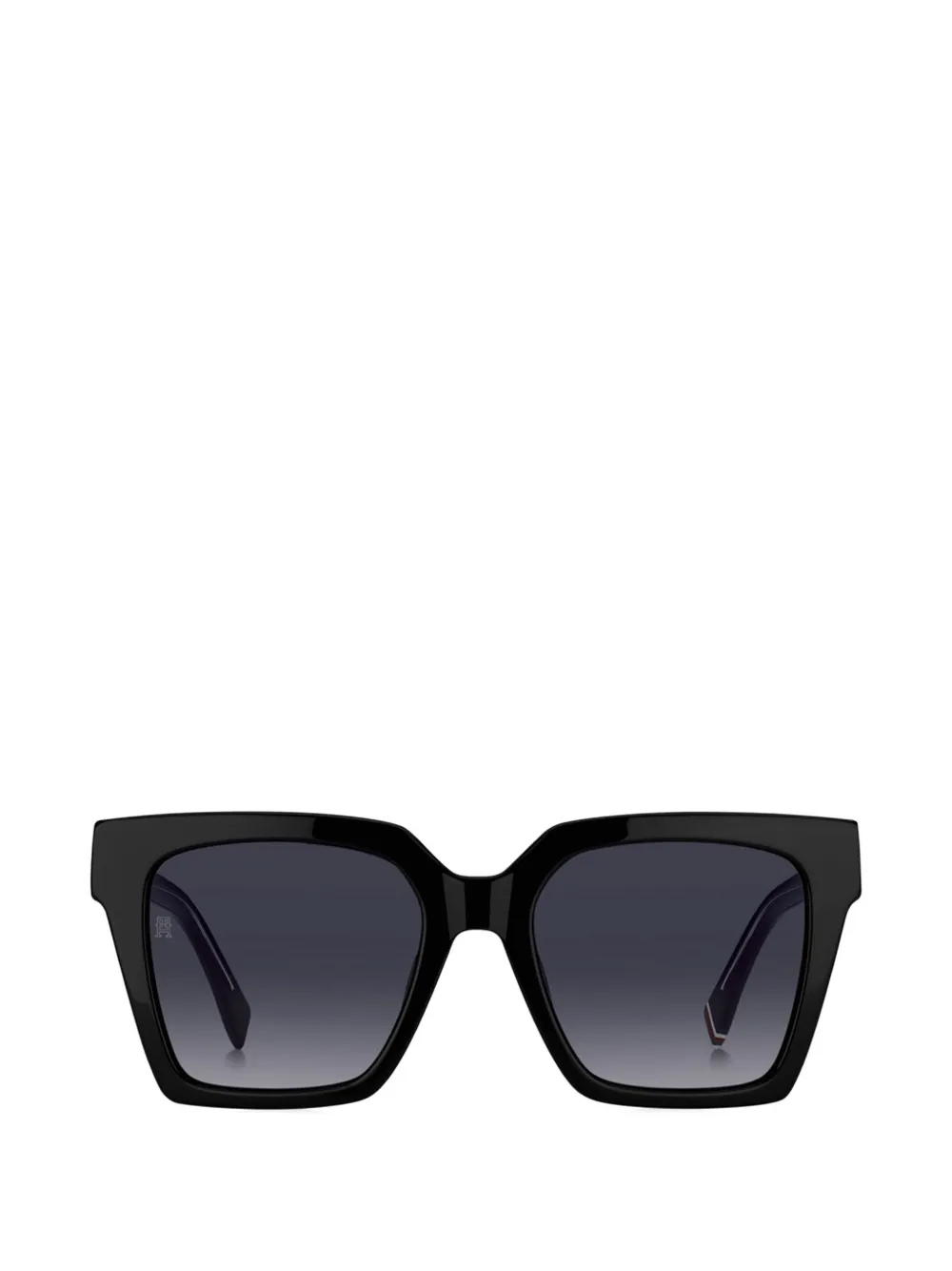 Tommy Hilfiger monogram geometric-frame sunglasses - Nero