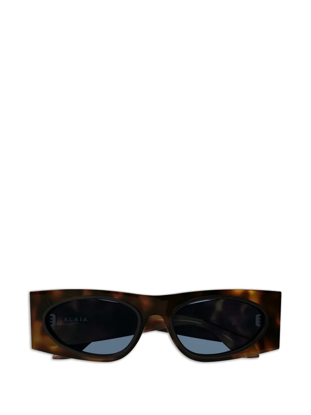 Alaia Eyewear tortoiseshell-effect geometric-frame sunglasses - Marrone