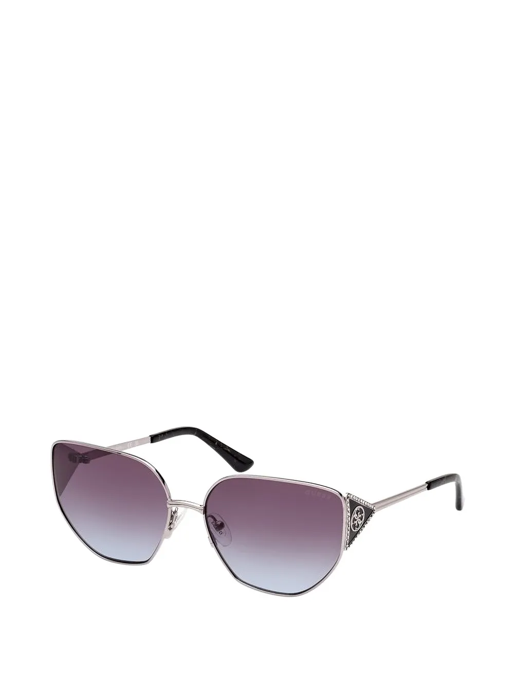 GUESS EYEWEAR Zonnebril met geometrisch montuur Grijs