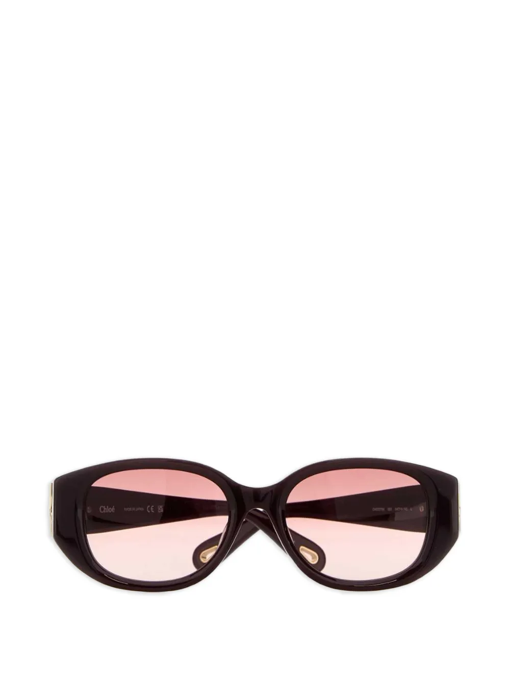 Chloé oval-frame sunglasses - Marrone