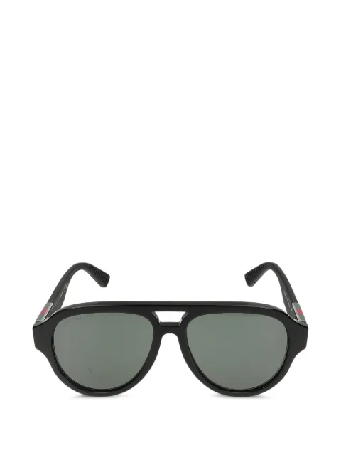 Gucci Eyewear Web-stripe pilot-frame sunglasses