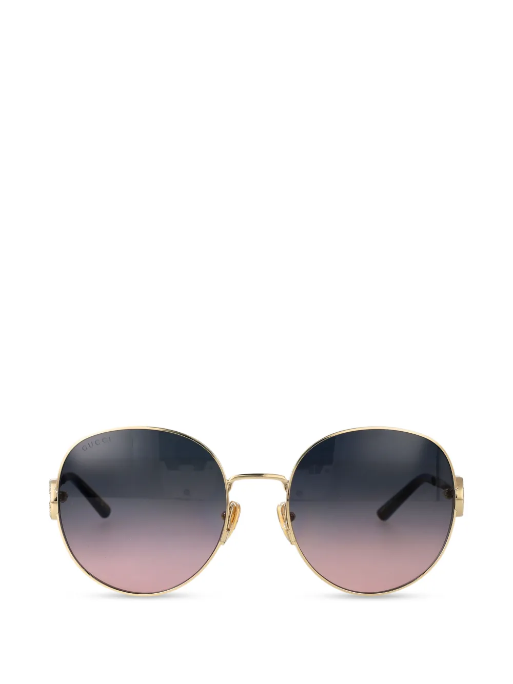 Gucci Interlocking G round-frame sunglasses - Gold