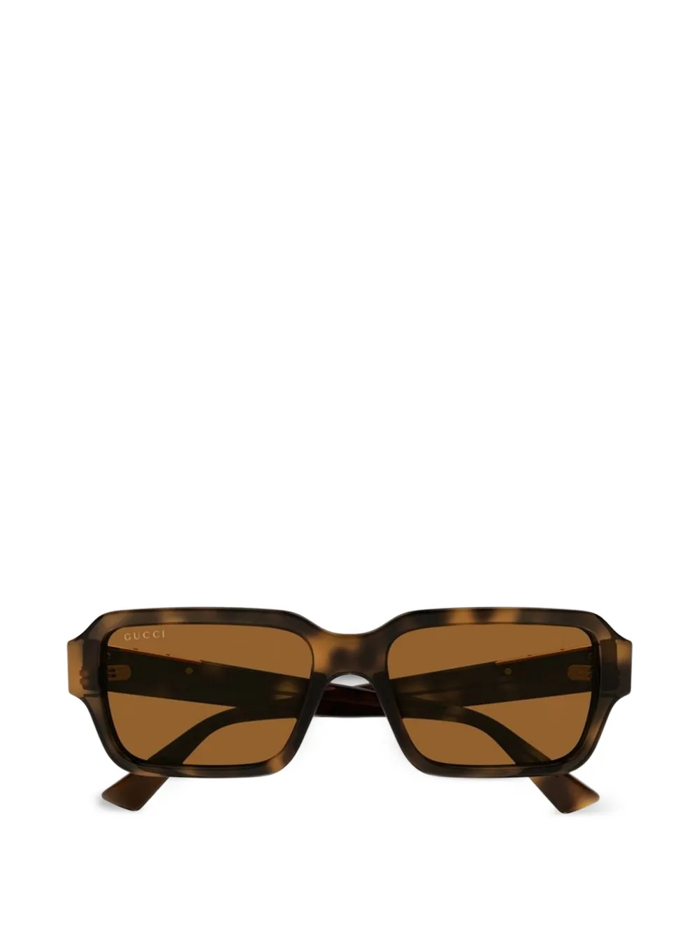 Gucci Eyewear tortoiseshell-effect rectangle-frame sunglasses - Braun