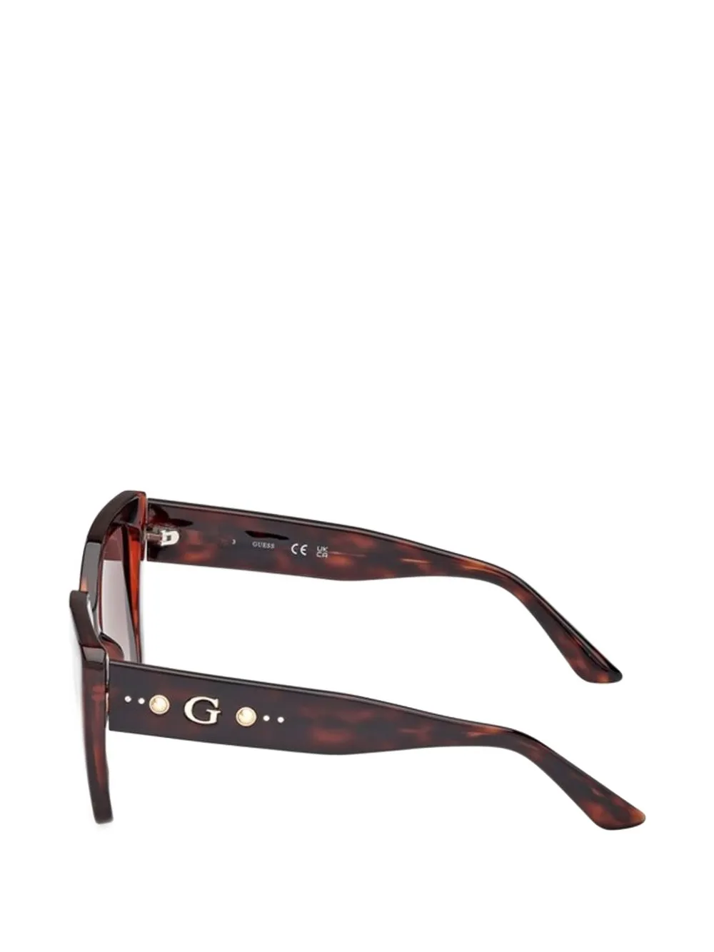 GUESS EYEWEAR Zonnebril met vierkant montuur Bruin
