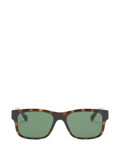 Gucci Eyewear tortoiseshell-effect rectangle-frame sunglasses