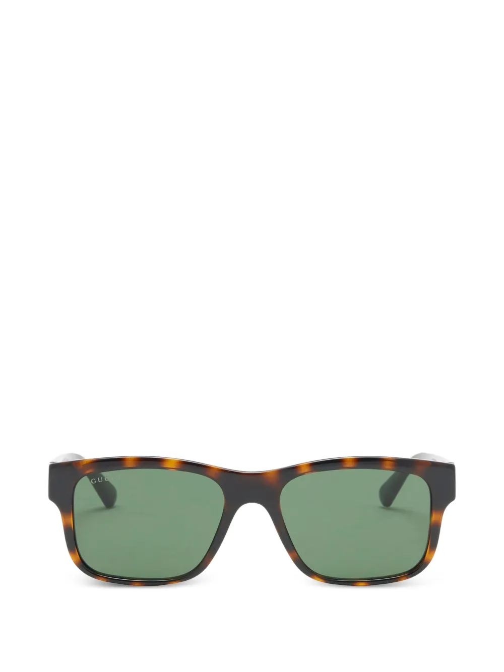 Gucci Eyewear tortoiseshell-effect rectangle-frame sunglasses - Marrone