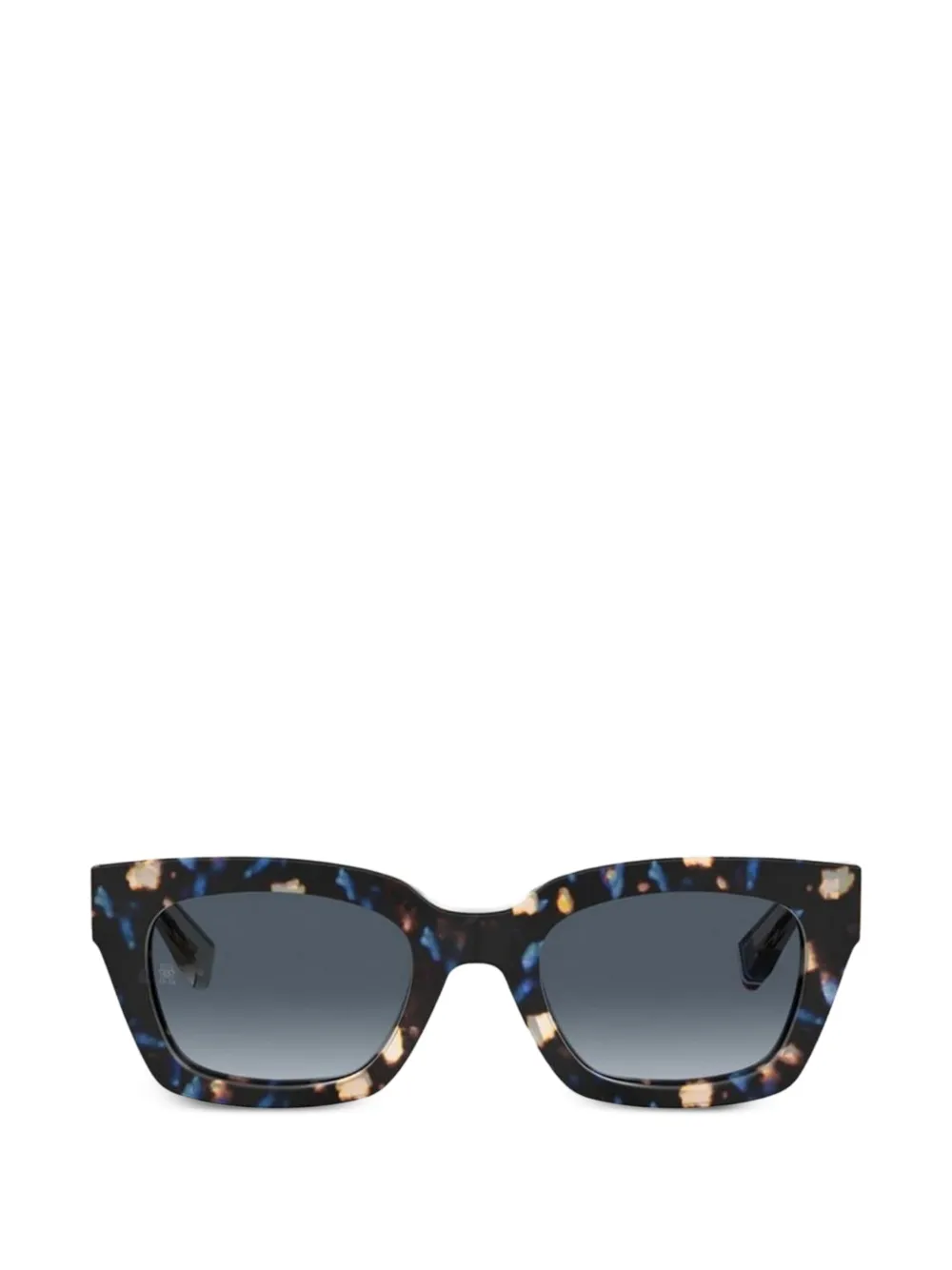 Tommy Hilfiger tortoiseshell-effect rectangle-frame sunglasses - Nero