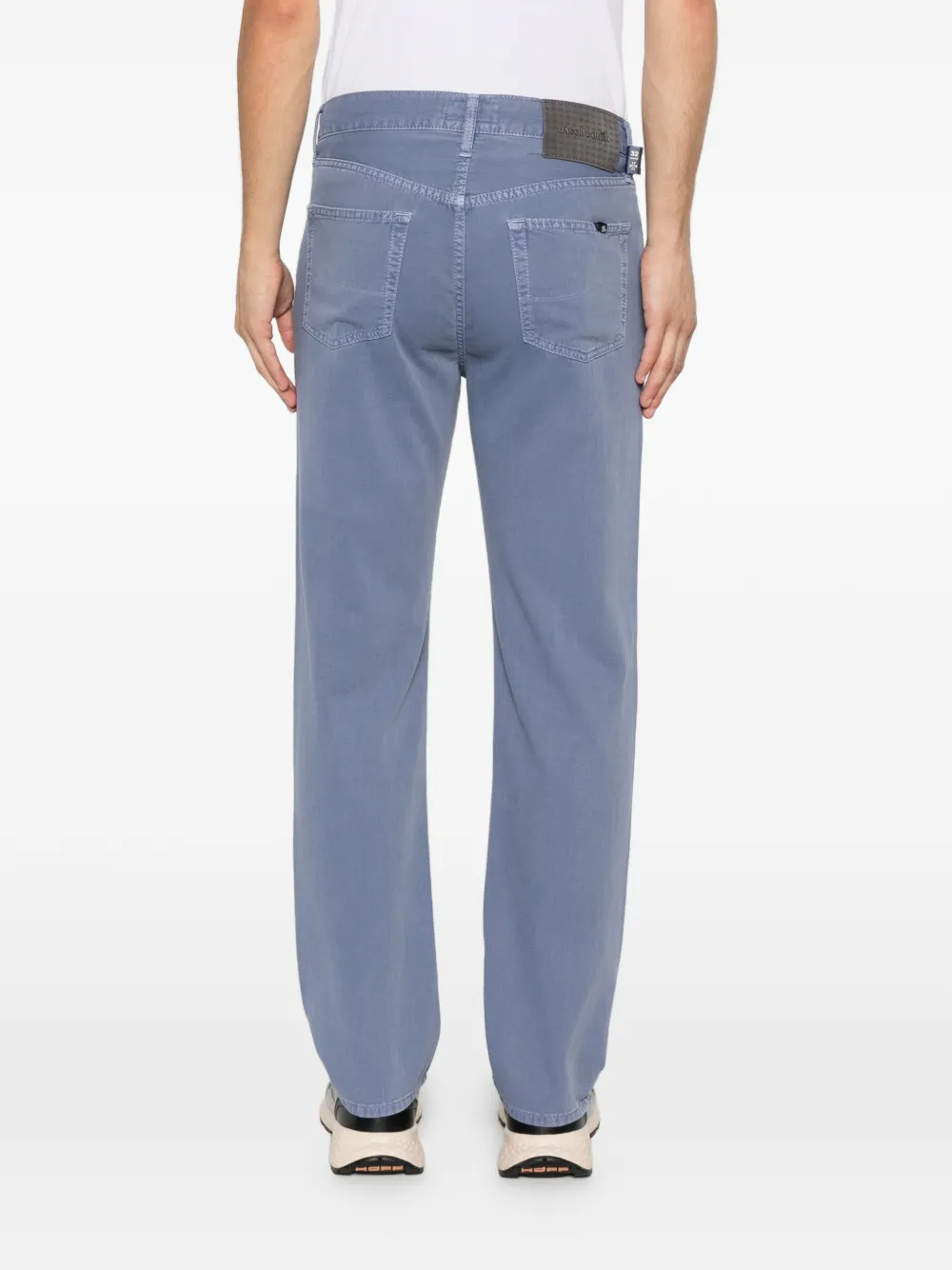 Jacob Cohën Straight broek met logopatch Blauw
