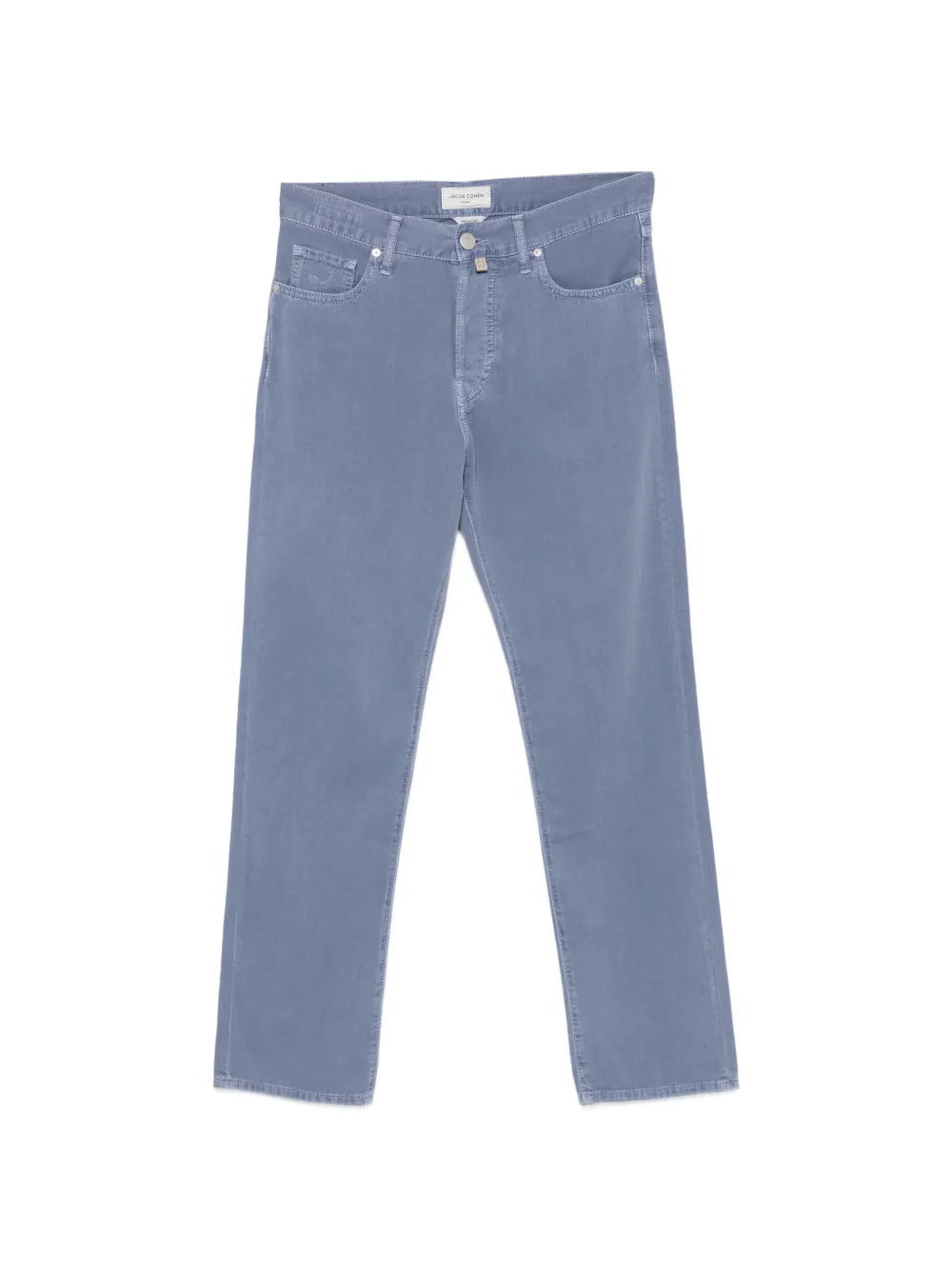 Jacob Cohën logo-patch straight-leg trousers - Blu