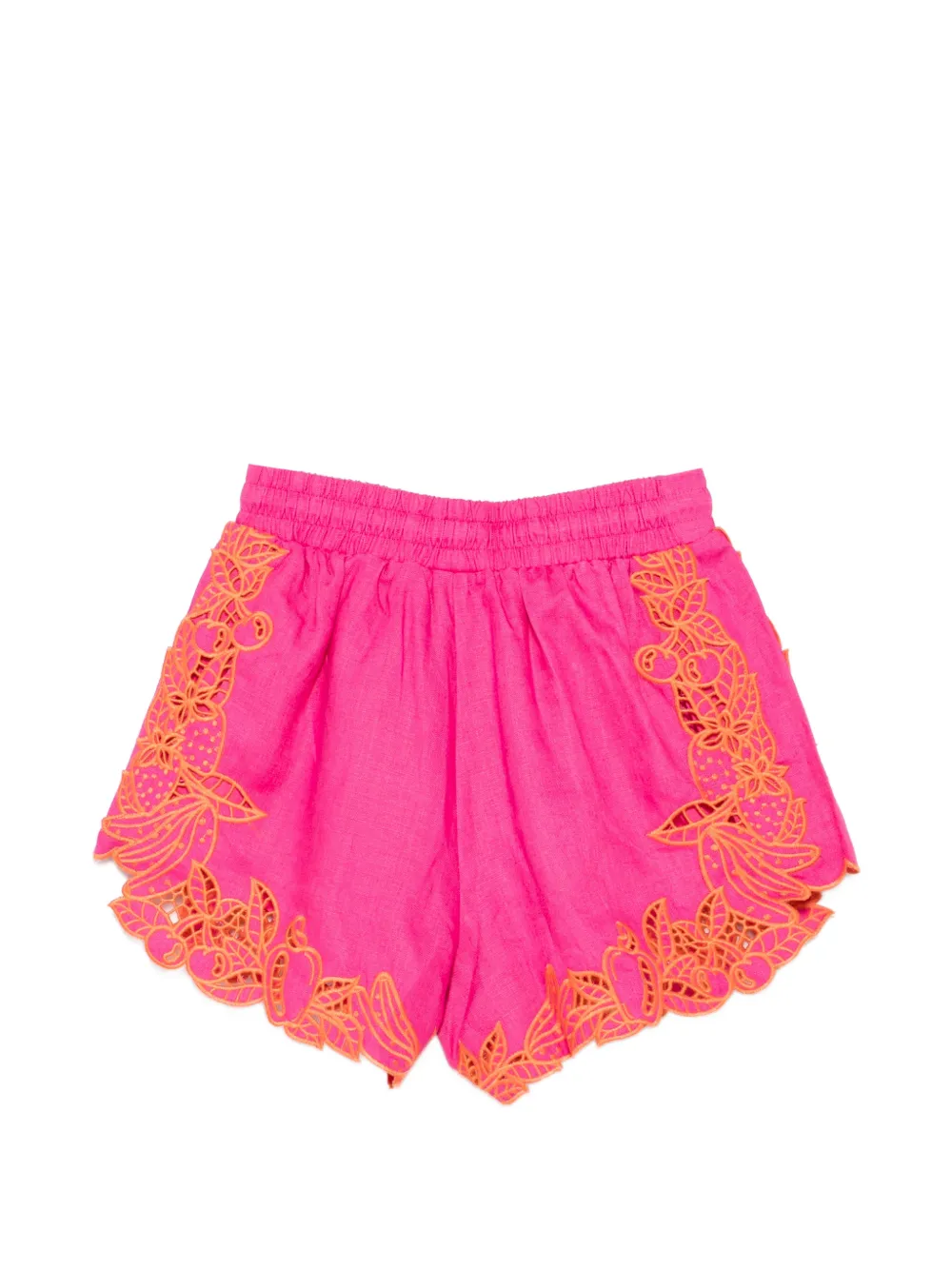 FARM Rio Fruit Beauty Richelieu shorts met gewelfde afwerking Roze