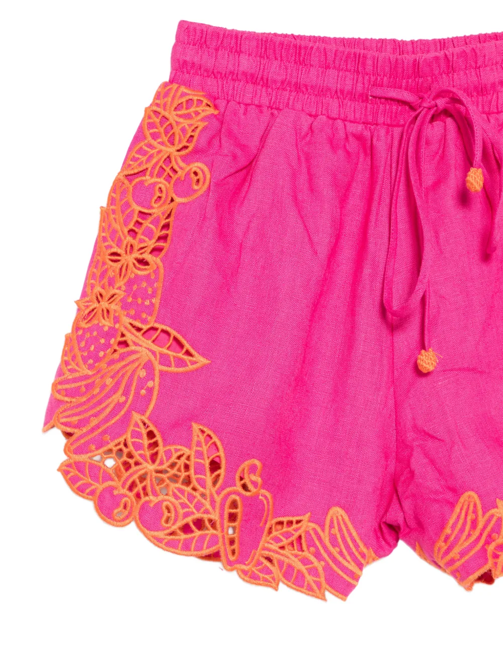 FARM Rio Fruit Beauty Richelieu shorts met gewelfde afwerking Roze