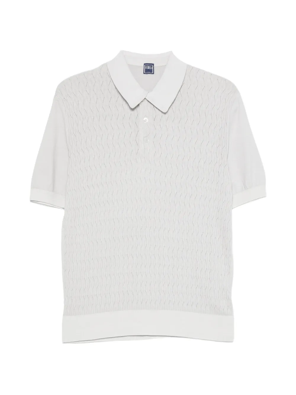 Fedeli textured-knit polo shirt - Grigio