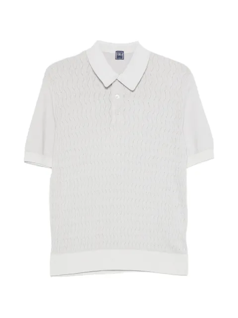 Fedeli textured-knit polo shirt