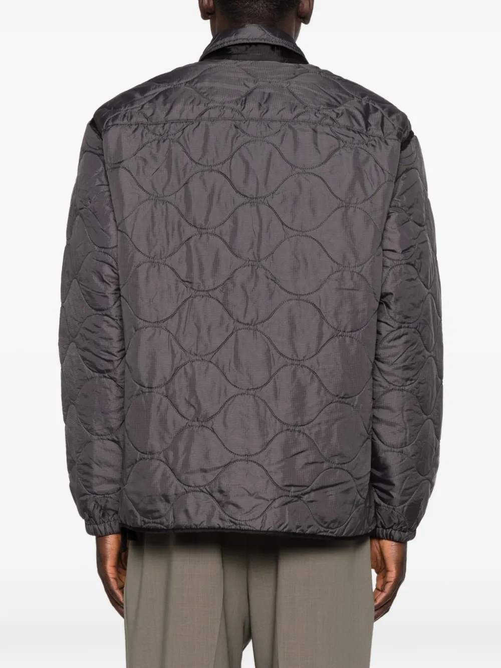 Oamc Quilted Jacket In Gray