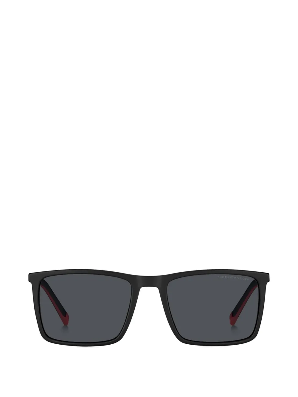 Tommy Hilfiger matte-finish rectangle-frame sunglasses - Nero