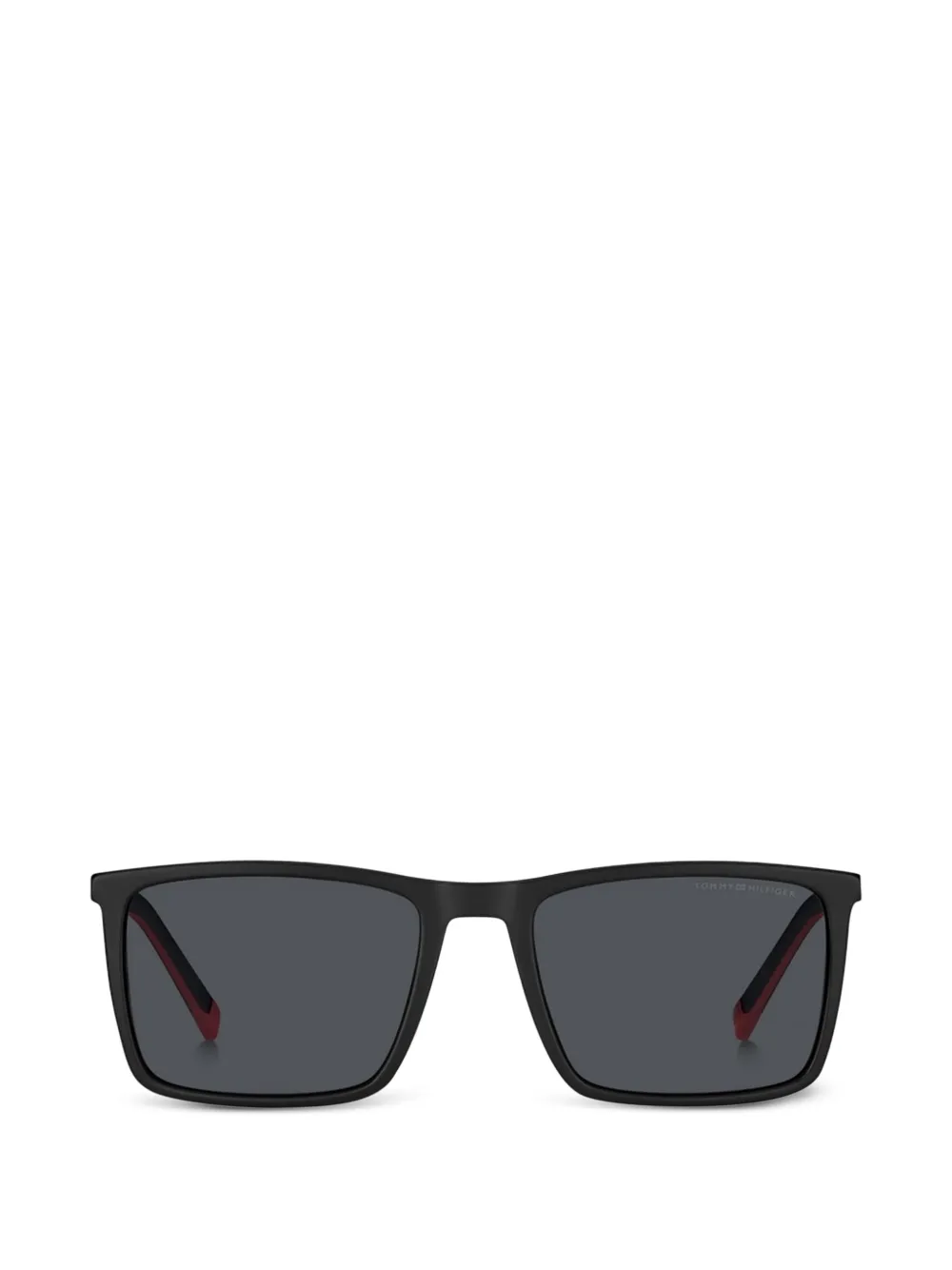 Tommy Hilfiger matte-finish rectangle-frame sunglasses - Nero