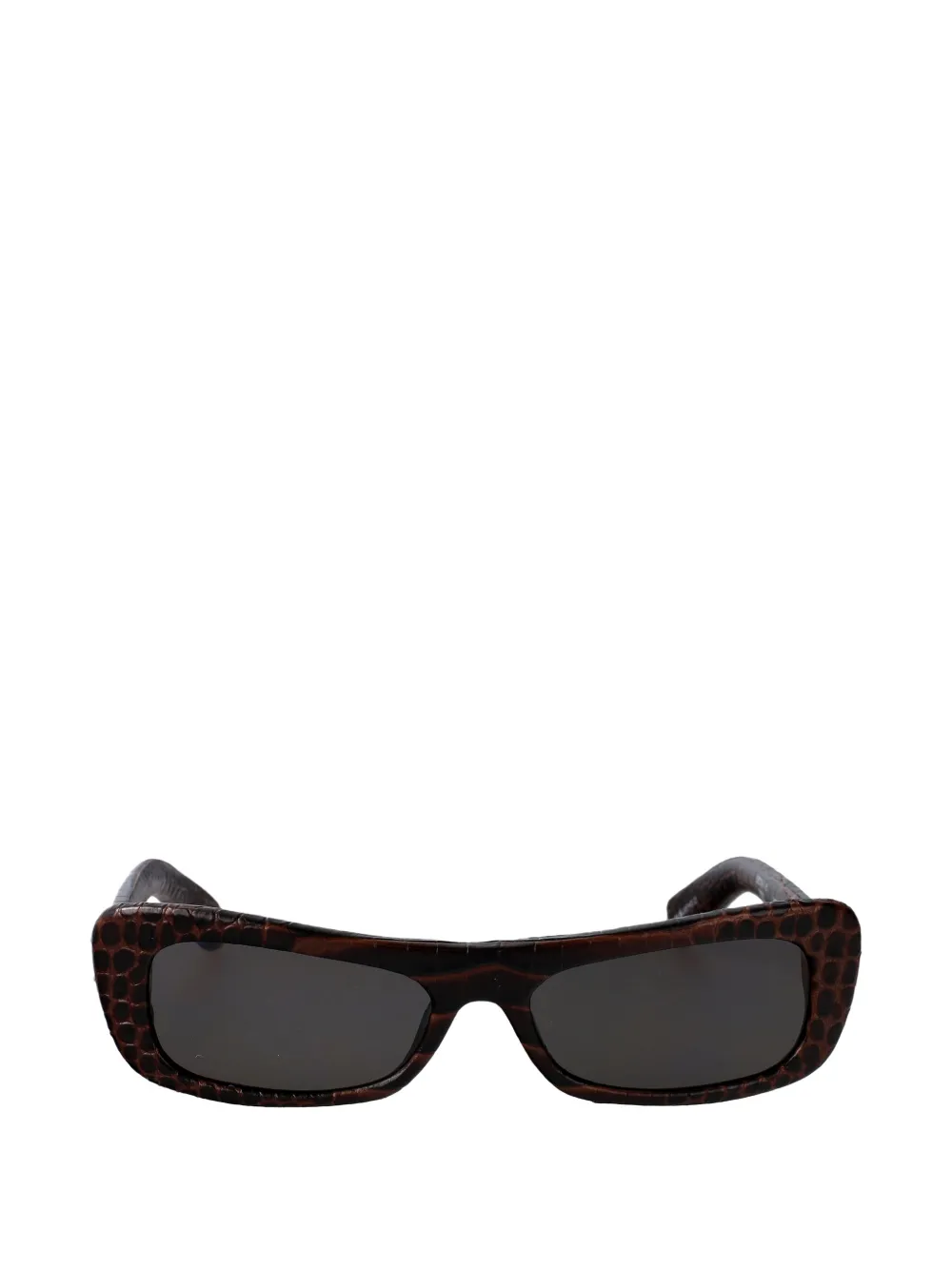 Jacquemus Capri croc-effect sunglasses - Marrone