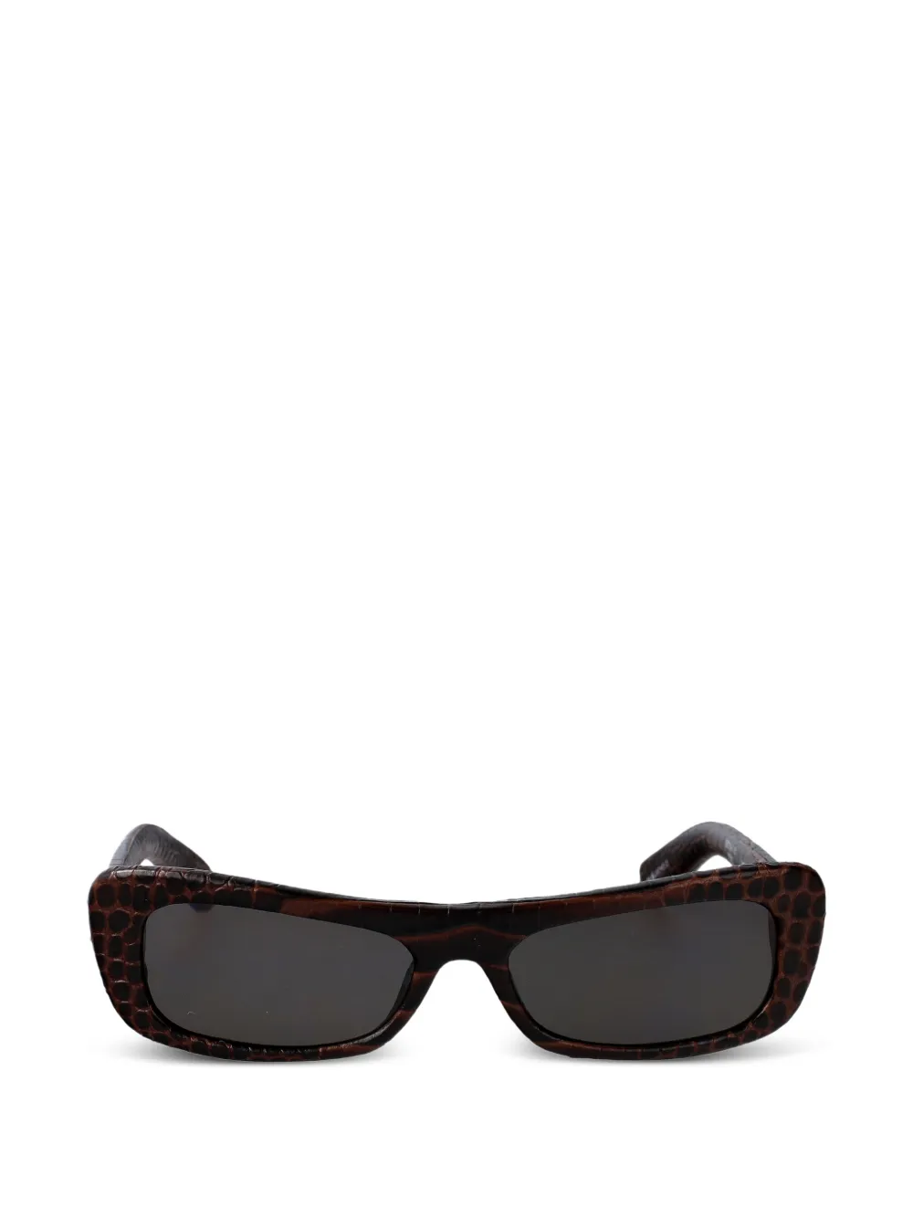 Jacquemus Capri croc-effect sunglasses - Marrone