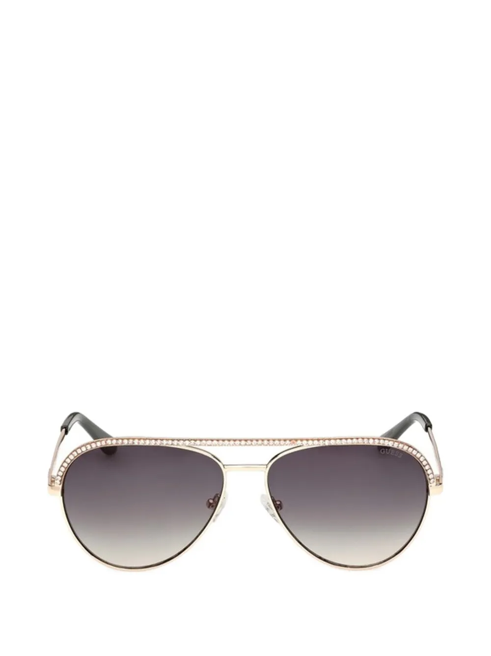 GUESS EYEWEAR crystal-embellished pilot-frame sunglasses - Oro