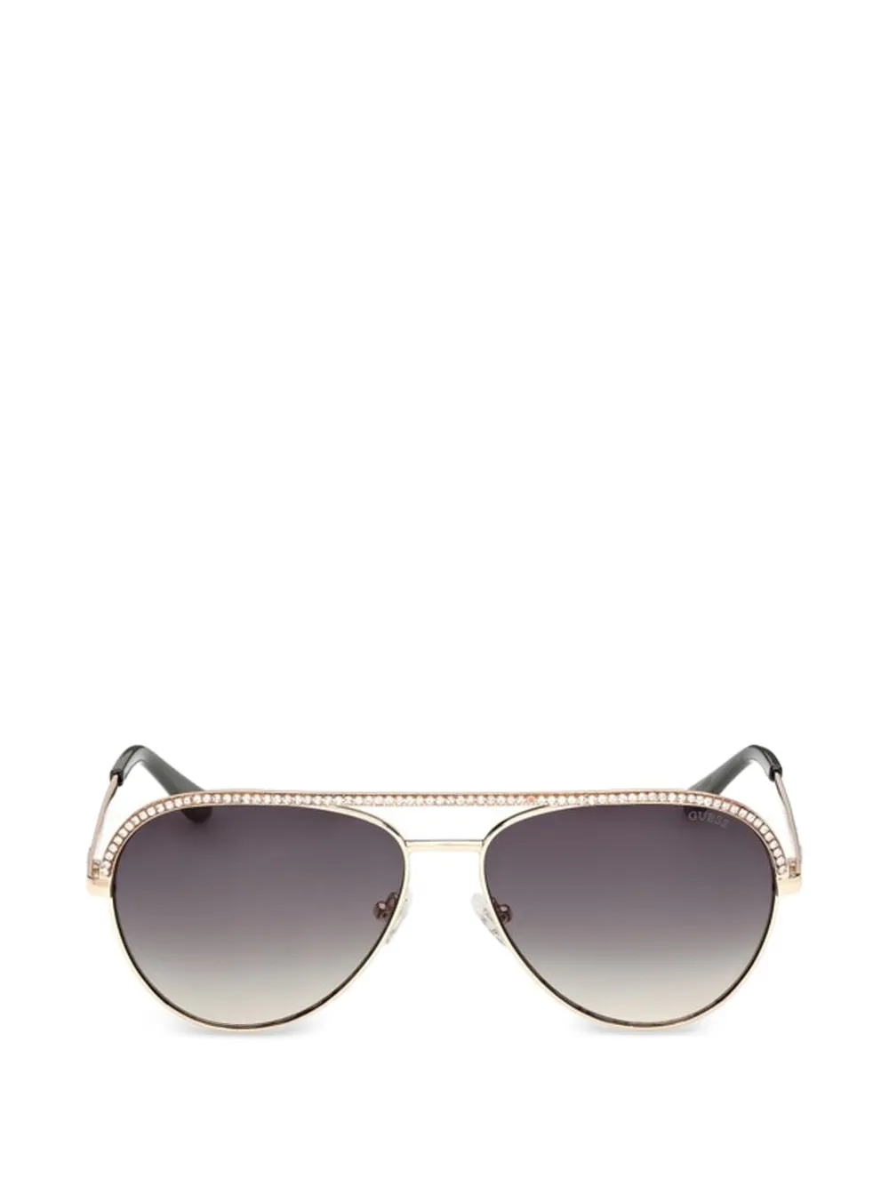 GUESS EYEWEAR crystal-embellished pilot-frame sunglasses - Oro