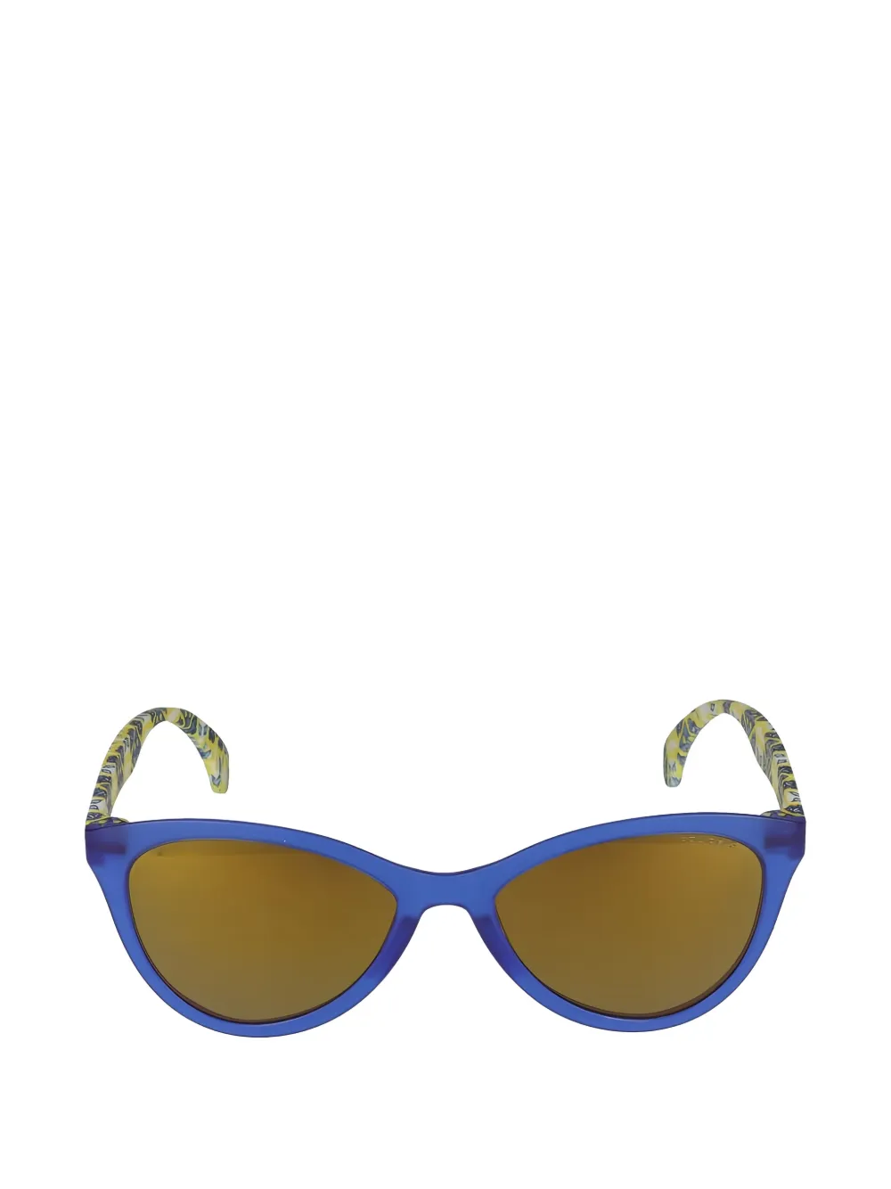 Police patterned-arm cat-eye sunglasses - Blau